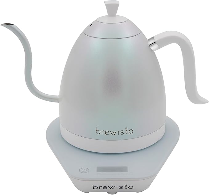 Brewista Artisan Electric Gooseneck Kettle, Water Boiler with LCD Panel, Precise Temperature Control, Fast Boiling and Keep Warm Settings for Pour-Over Coffee & Tea, Café, 1 Liter