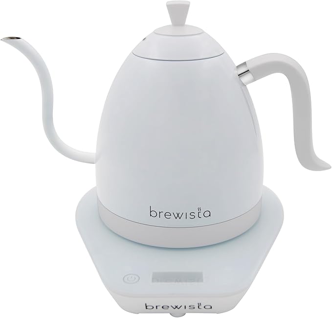 Brewista Artisan Electric Gooseneck Kettle, Water Boiler with LCD Panel, Precise Temperature Control, Fast Boiling and Keep Warm Settings for Pour-Over Coffee & Tea, Café, 1 Liter