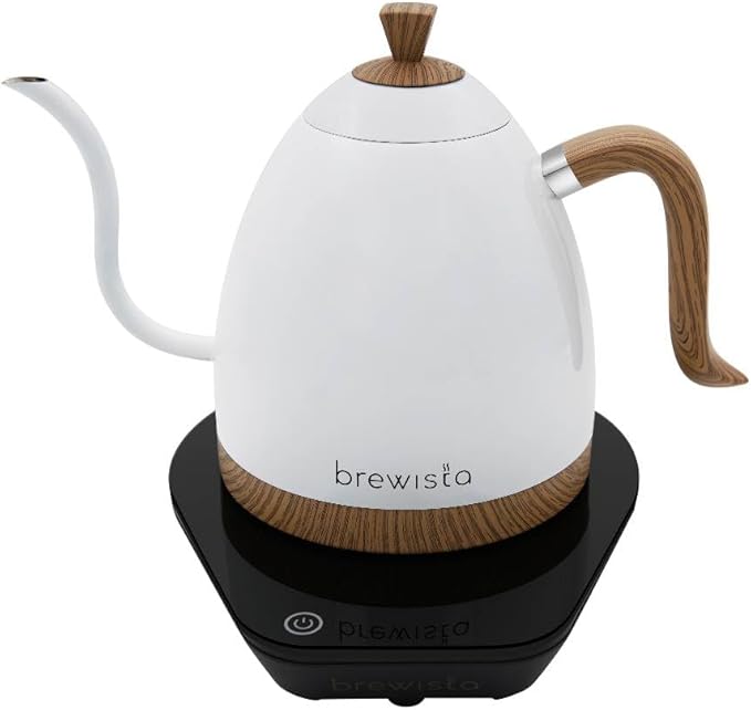 Brewista Artisan Electric Gooseneck Kettle, Water Boiler with LCD Panel, Precise Temperature Control, Fast Boiling and Keep Warm Settings for Pour-Over Coffee & Tea, Café, 1 Liter