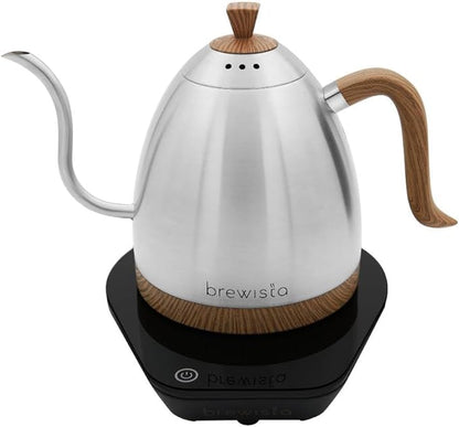 Brewista Artisan Electric Gooseneck Kettle, Water Boiler with LCD Panel, Precise Temperature Control, Fast Boiling and Keep Warm Settings for Pour-Over Coffee & Tea, Café, 1 Liter